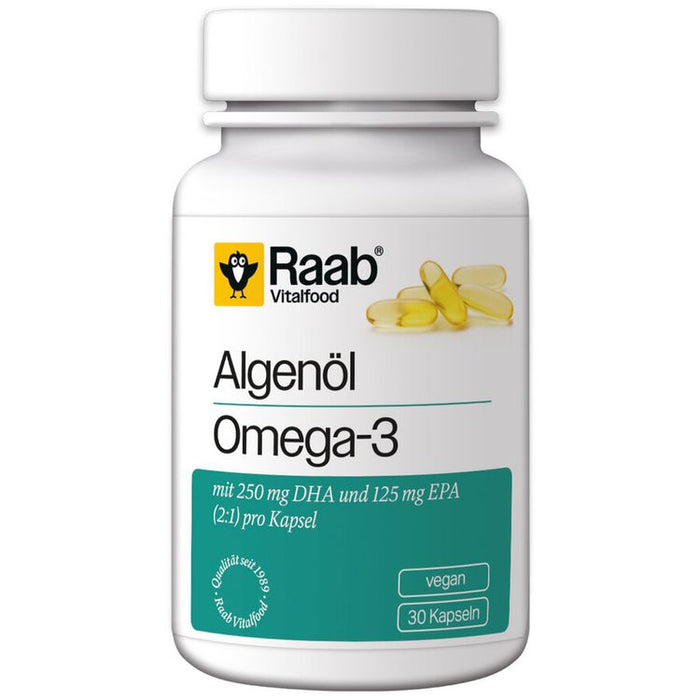 Raab Vitalfood -  Algenöl Omega-3 Kapseln 30 Stück