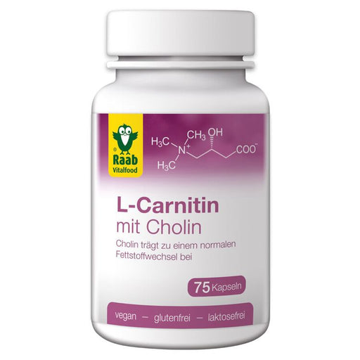 Raab - L-Carnitin mit Cholin 75 Kapseln à 650 mg 48,8g