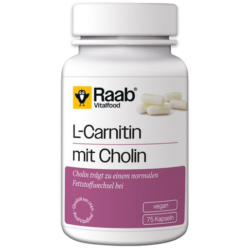 Raab Vitalfood - L-Carnitin mit Cholin 75 Kapseln à 650 mg