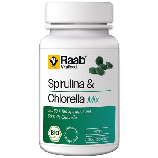 Raab Vitalfood - Bio Spirulina & Chlorella Tabletten, 200 St.