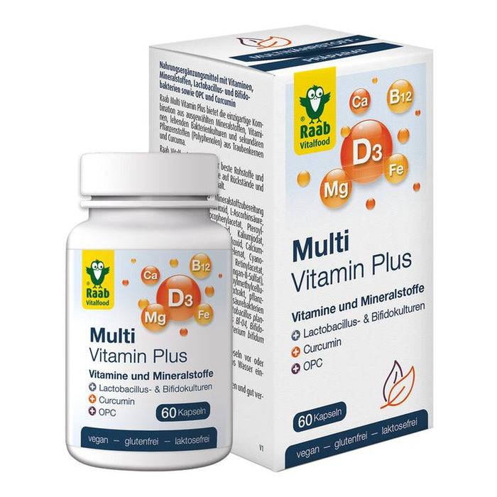 Raab Vitalfood - Multi Vitamin Plus 60 Kapseln à 535 mg