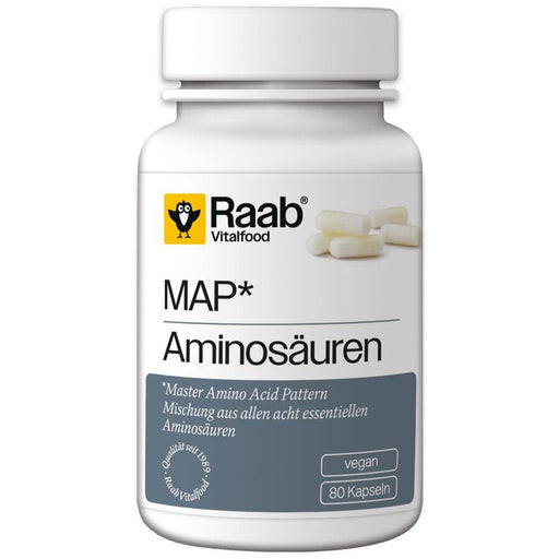 Raab Vitalfood - MAP Aminosäuren 80 Kapseln à 600 mg