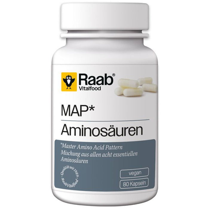 Raab Vitalfood - MAP Aminosäuren 80 Kapseln à 600 mg