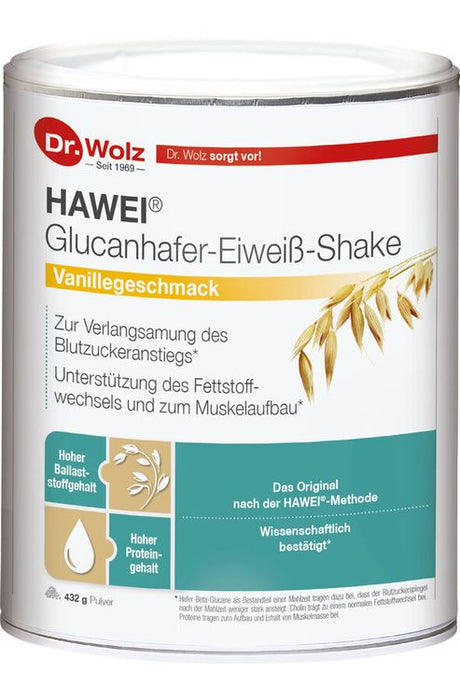 Dr. Wolz - HAWEI Glucanhafer-Eiweiß-Shake Vanille, 432g