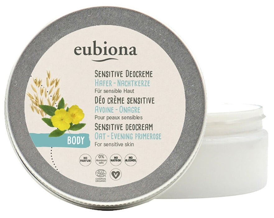 Eubiona - Sensitive Deocreme Hafer-Nachtkerze, 50ml