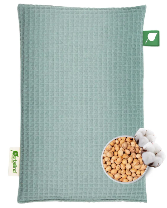 Herbalind - Kirschkernkissen 20x30cm, Waffel-Pique grün