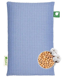 Herbalind - Kirschkernkissen 20x30cm Waffel-Pique blau