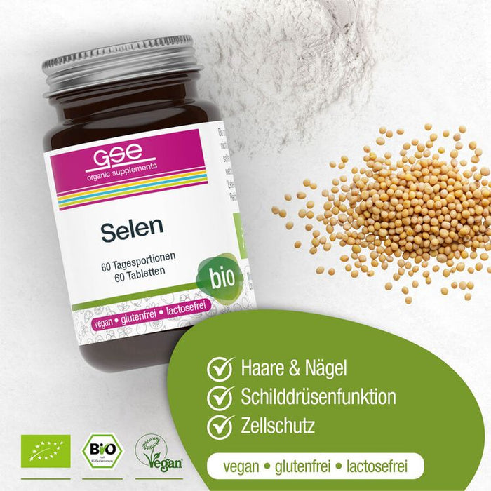 GSE - Selen Compact (Bio), 60 Tabl. à 500 mg, 30g