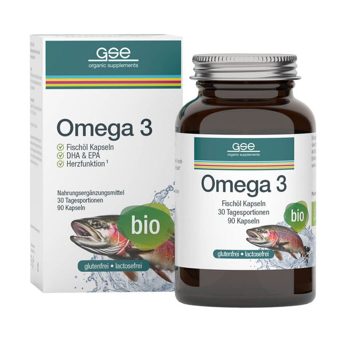 GSE - BIO Omega 3 - Fischöl, 90 Kapseln à 1080 mg, 97g