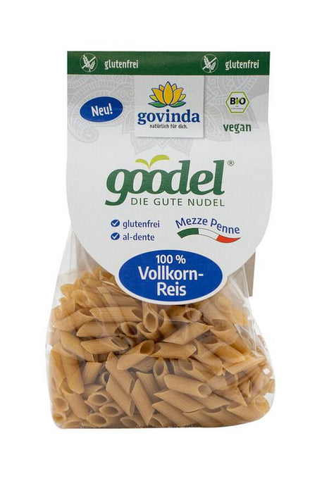 Govinda - goodel DIE GUTE NUDEL Mezze Penne Vollkorn-Reis, 250g