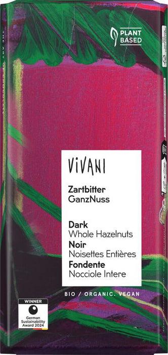 Vivani - Zartbitter GanzNuss, 100g