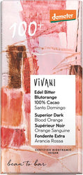 Vivani - Edel Bitter Blutorange 100 % Cacao, 90g