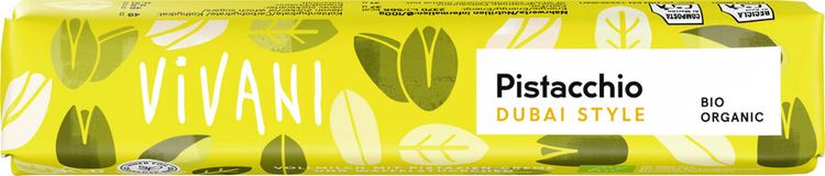 Vivani - Pistacchio "Dubai Style" Schokoriegel, 40g