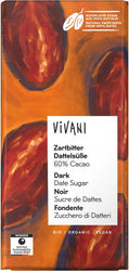 Vivani - Zartbitter Dattelsüße 60% Cacao, 80g