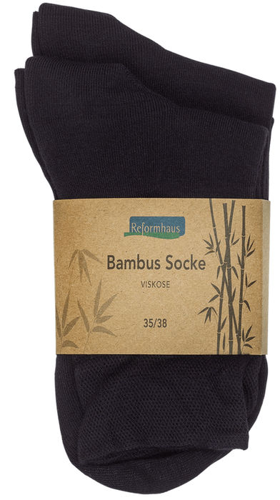 Reformhaus - Bambus Socke, Gr. 35/38 Schwarz