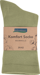Reformhaus - Komfort Socke Baumwolle, Gr. 39 - 42 Olive