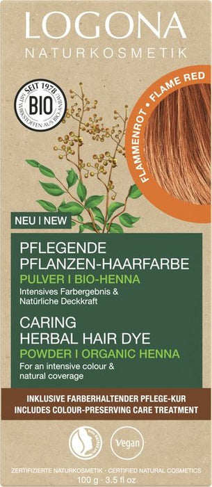 Logona - Pflanzen-Haarfarbe Pulver Flammenrot 100g