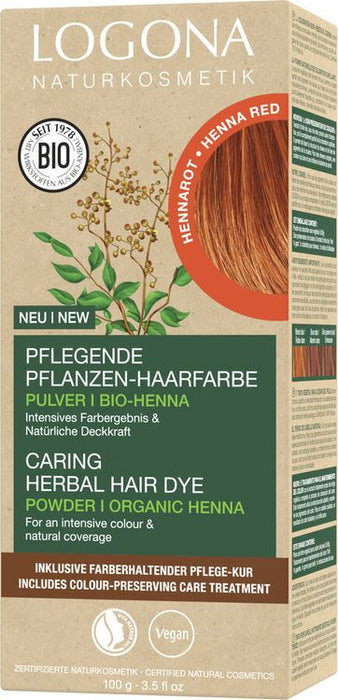 Logona - Pflanzen-Haarfarbe Hennarot Pulver 100g
