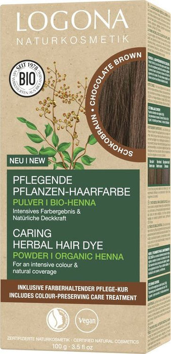 Logona - Pflanzen-Haarfarbe Pulver Schokobraun 100g