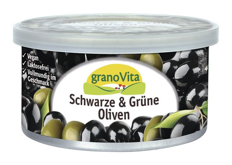 GranoVita - Schwarze & Grüne Olive Sandwich Pastete glutenfrei vegan 125g