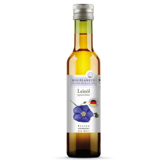 BIO PLANÈTE - Leinöl nativ typisch bitter aus deutscher Herkunft, 250ml