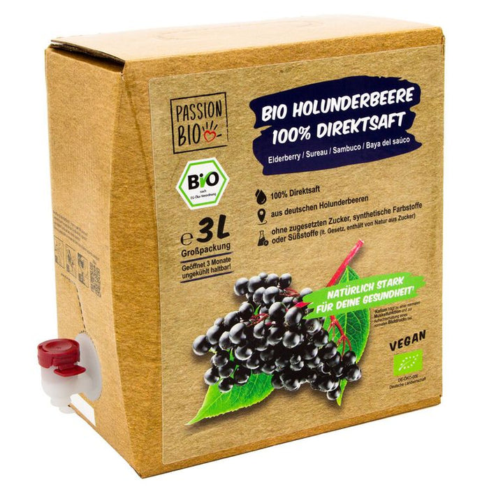 PassionBio - Holundersaft 100% Direktsaft bio, 3l