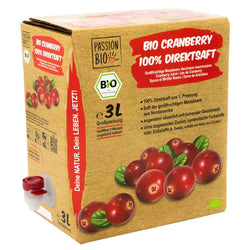 PassionBio - Cranberrysaft 100% Direktsaft bio, 3l