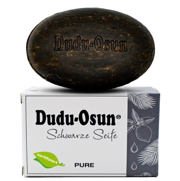 Dudu Osun® PURE - Schwarze Seife aus Afrika - parfümfrei, 150g