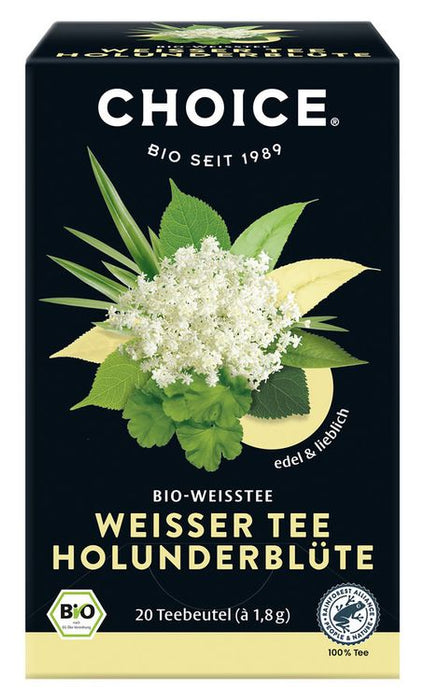 Choice Weißer Tee Holunderblüte bio, 20 Teebeutel