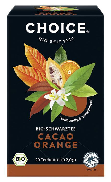 Choice Cacao Orange Schwarztee bio, 20 Teebeutel