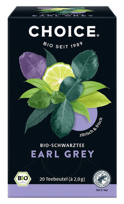 Choice, Earl Grey Schwarztee bio, 20 Teebeutel