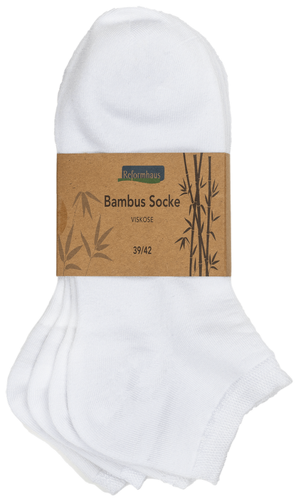 Reformhaus - Bambus Sneaker Socke, Gr. 39/42 Weiß