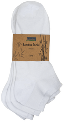 Reformhaus - Bambus Sneaker Socke, Gr. 43/46 Weiß