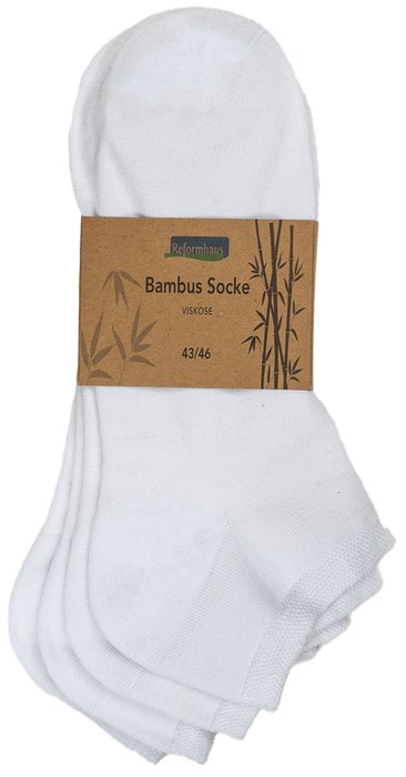 Reformhaus - Bambus Sneaker Socke, Gr. 43/46 Weiß