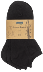 Reformhaus - Bambus Sneaker Socke, Gr. 35/38 Schwarz