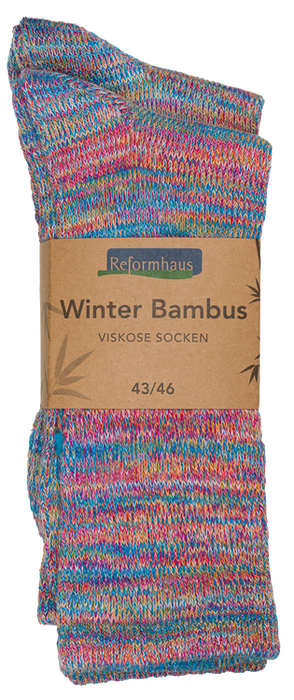 Reformhaus - Bambus Wintersocke Gr. 43/46 bunt