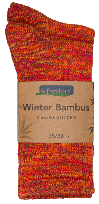 Reformhaus - Bambus Wintersocke, Gr. 35/38 orange