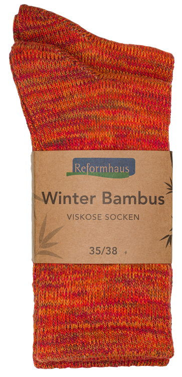 Reformhaus - Bambus Wintersocke, Gr. 35/38 orange