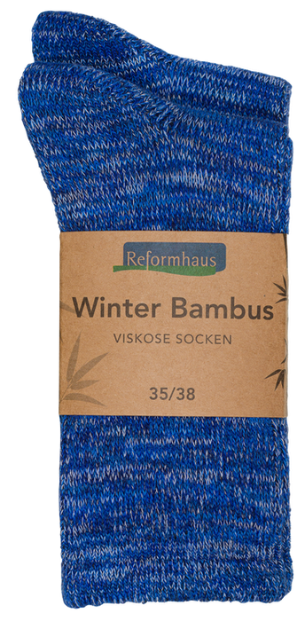 Reformhaus - Bambus Wintersocke, Gr. 35/38 blau