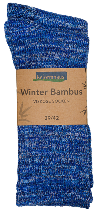 Reformhaus - Bambus Wintersocken, Gr. 39/42 blau
