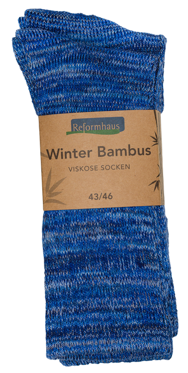 Reformhaus - Bambus Wintersocke, Gr. 43/46 blau