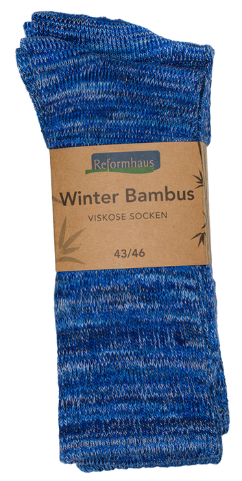Reformhaus - Bambus Wintersocke, Gr. 43/46 blau