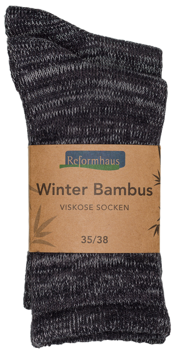 Reformhaus - Bambus Wintersocke Gr. 35/38 antrazit
