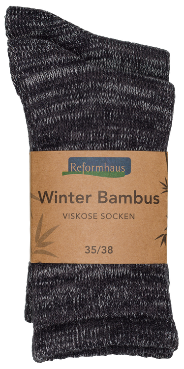 Reformhaus - Bambus Wintersocke Gr. 35/38 antrazit