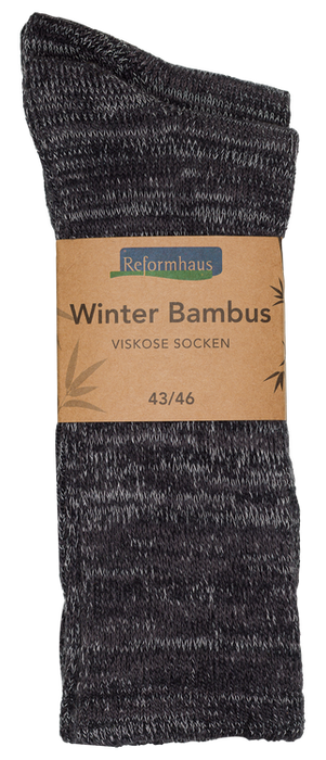 Reformhaus - Bambus Wintersocke Gr. 43/46 antrazit