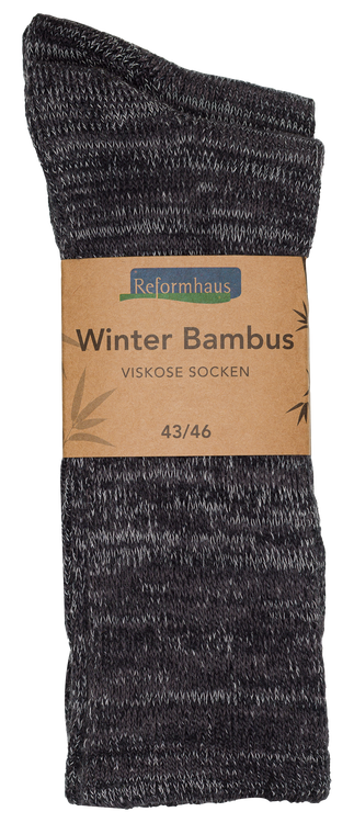 Reformhaus - Bambus Wintersocke Gr. 43/46 antrazit