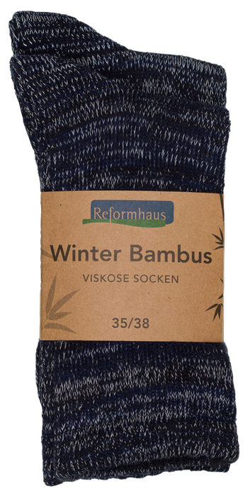 Reformhaus - Bambus Wintersocke, Gr. 35/38 dunkel blau