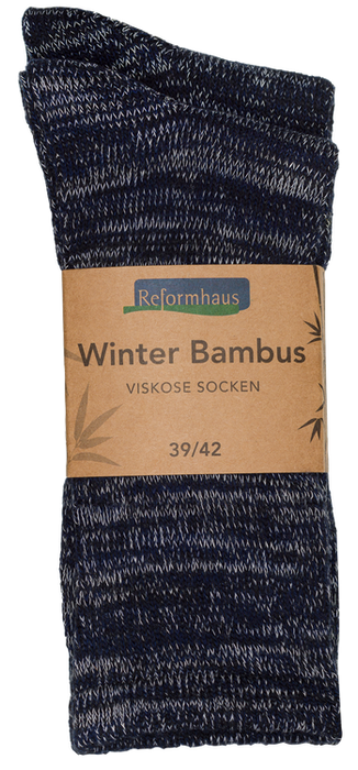 Reformhaus - Bambus Wintersocke, Gr. 39/42 dunkel blau