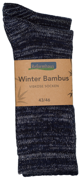 Reformhaus - Bambus Wintersocke, Gr. 43/46 dunkel blau