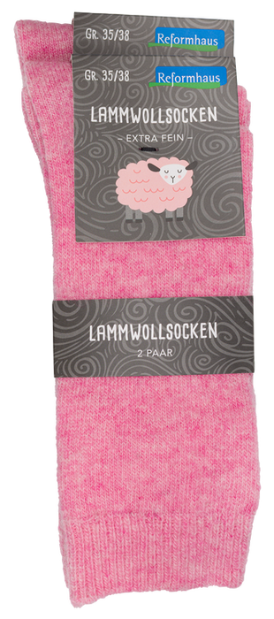 Reformhaus - Lammwollsocke, Gr. 35/38 pink